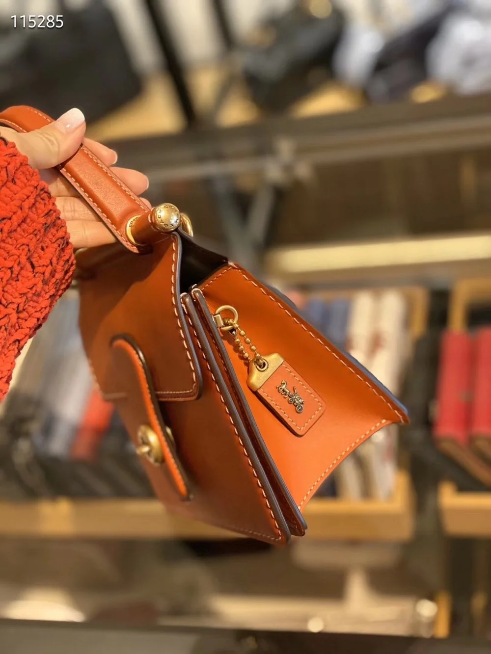 Coach Willis 18 Top-Handle Satchel Orange - Picture 4 of 7